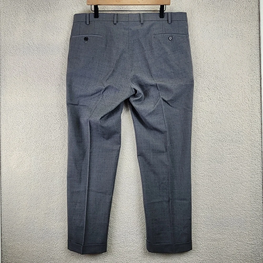 Lauren Ralph Lauren Performance Wool‎ Dress Pants Mens 38x30 Grey Pleated Cuff
